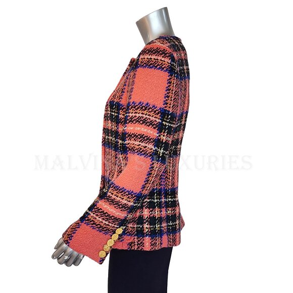 GUCCI JACKET WOOL TARTAN CHECK BOUCLE BLAZER - Picture 9 of 16